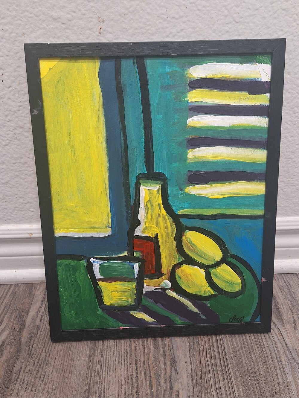 Cubist Style Original Acrylic Painting 11x14